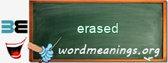 WordMeaning blackboard for erased
